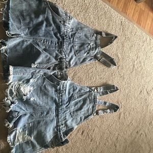 Jean overall shorts